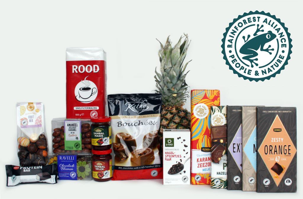 Products with new Rainforest Alliance Certified seal