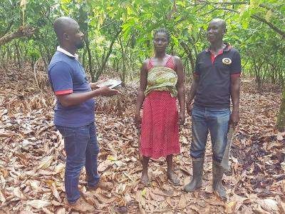 Cocoa farmers in Ghana