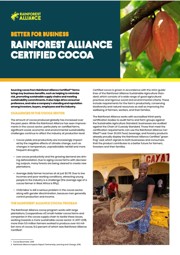 Cover of Better for Business Certified Cocoa report