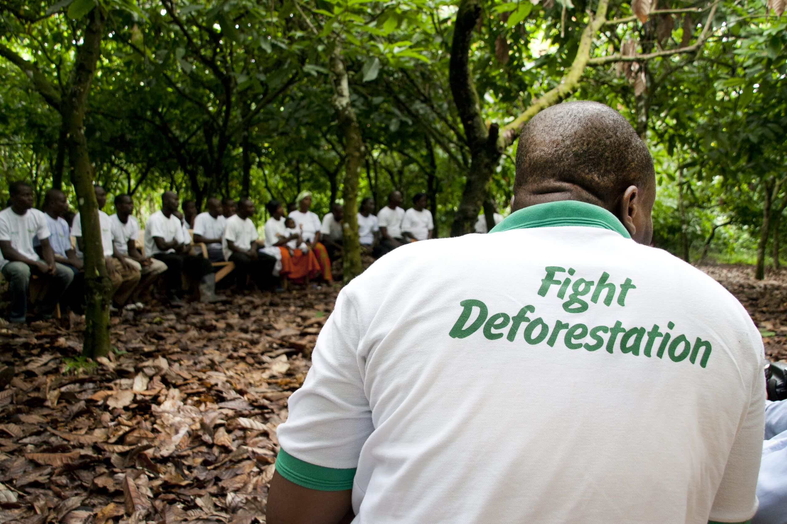 Cocoa farmer training in Ghana
