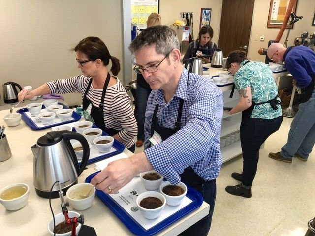 Cuppers at the March 2016 Cupping for Quality event. 