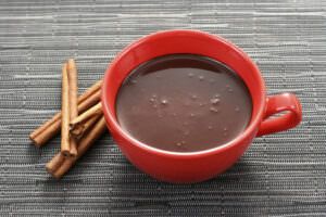 hot chocolate with cinnamon sticks - header