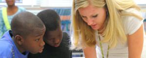 Students with teacher at Susie Tolbert Elementary School in Jacksonville, Florida
