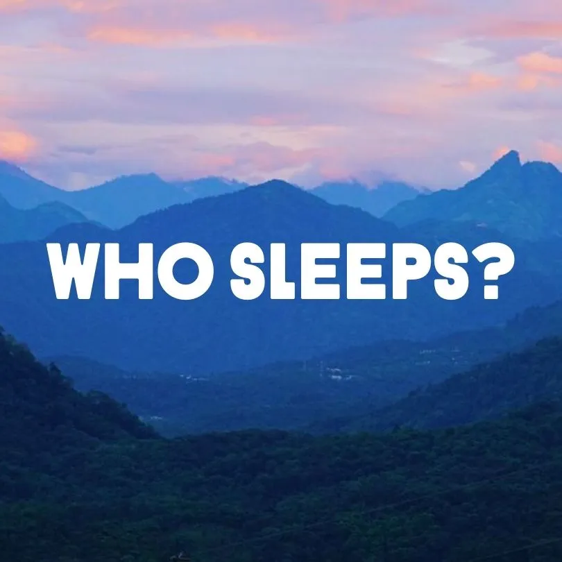 Who sleeps?