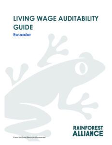 LIVING WAGE AUDITABILITY GUIDE Ecuador
