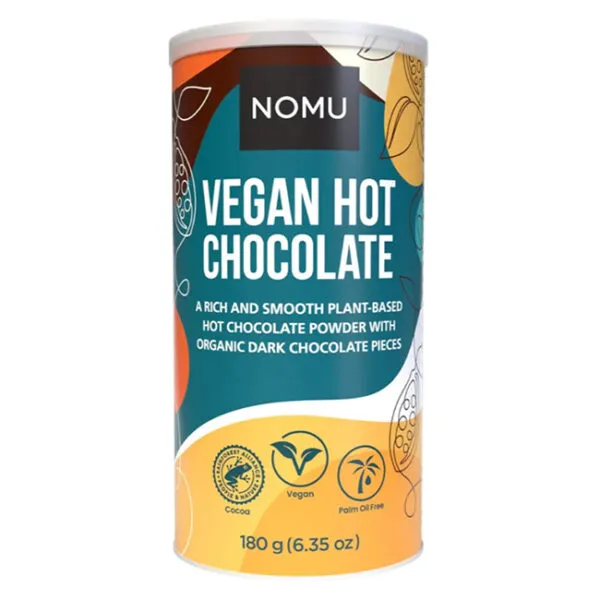 Nomu vegan hot chocolate mix tin