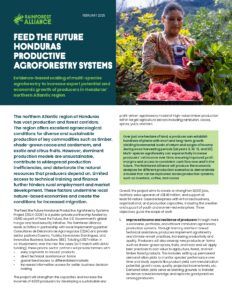 Feed the Future Honduras Productive Agroforestry Systems onesheet