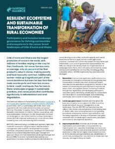 Resilient Ecosystems and Sustainable Transformation of Rural Economies cover sheet