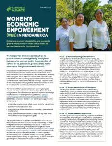 Woman's Economic Empowerment onesheet.