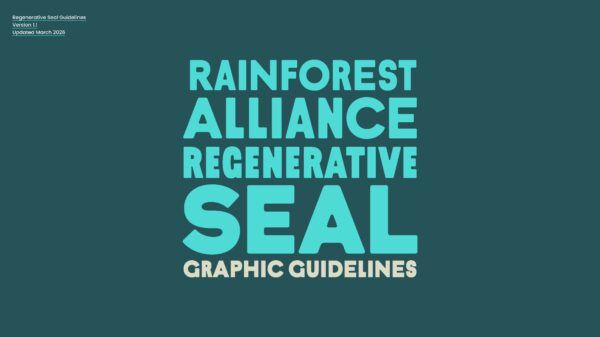 Rainforest Alliance Regenerative Seal Graphic Guidelines Cover.