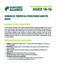 Lesson 2 thumbnail: Tropical Food from Farm to Shop (Ages 14–16).