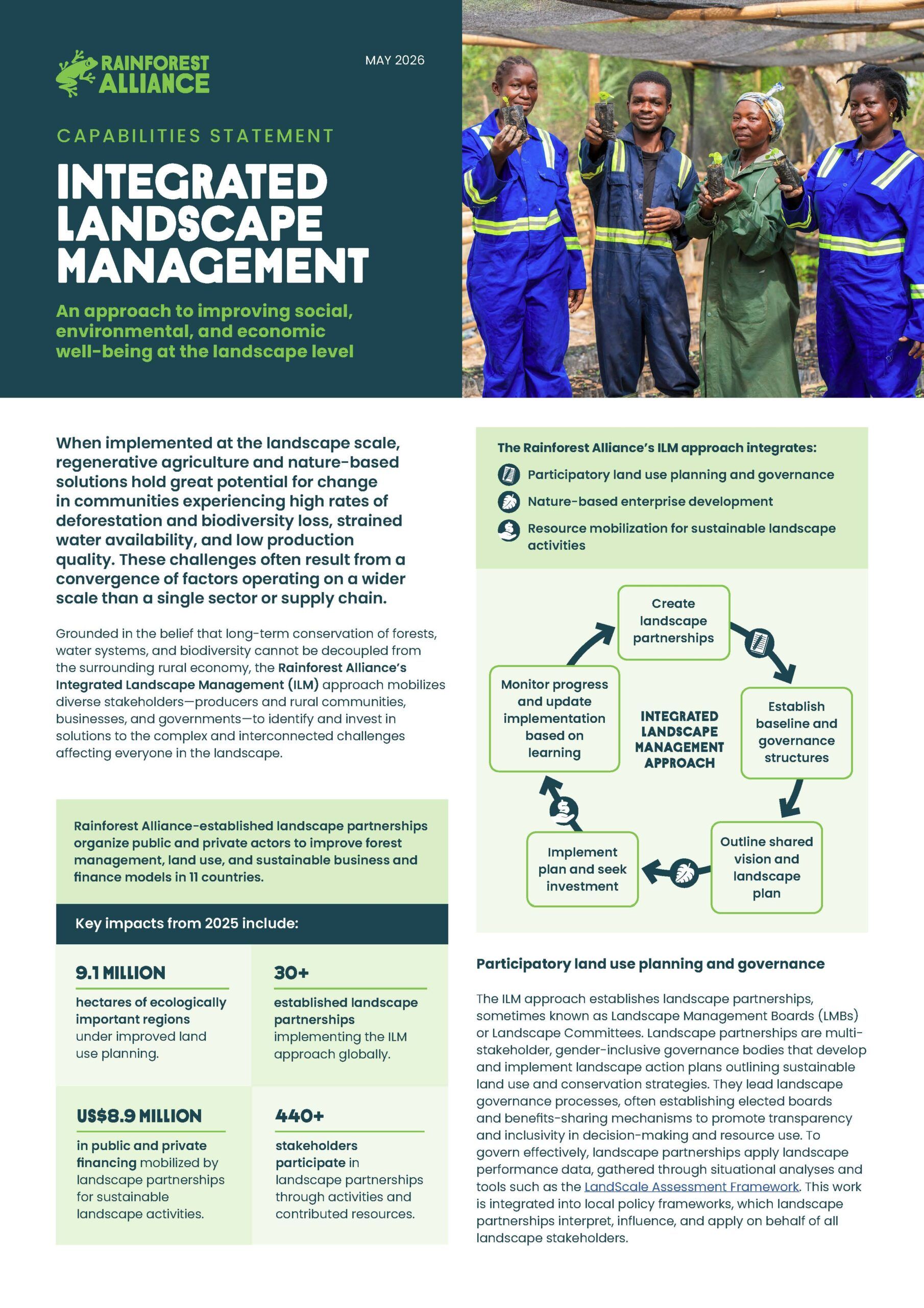 Capabilities Statement: Integrated Landscape Management cover