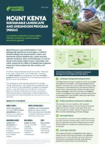 Mount Kenya Sustainable Landscape and Livelihoods Program (MSulli) cover