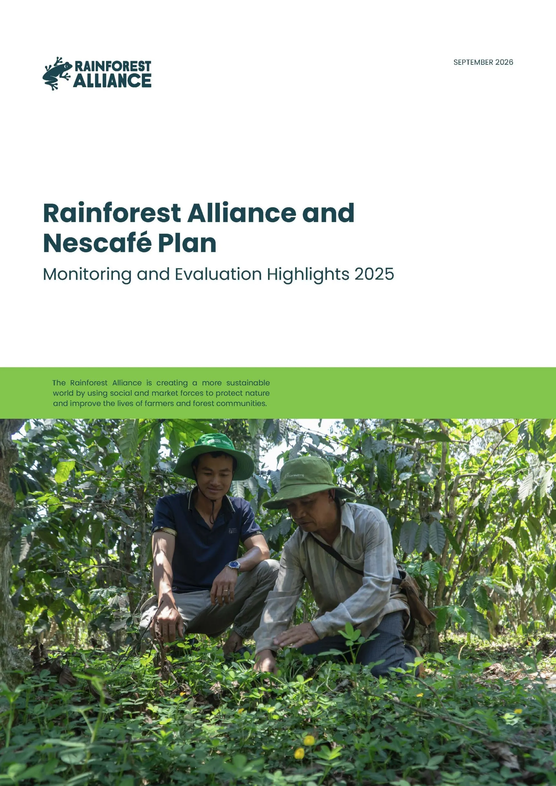 Rainforest Alliance and Nescafe Plan cover